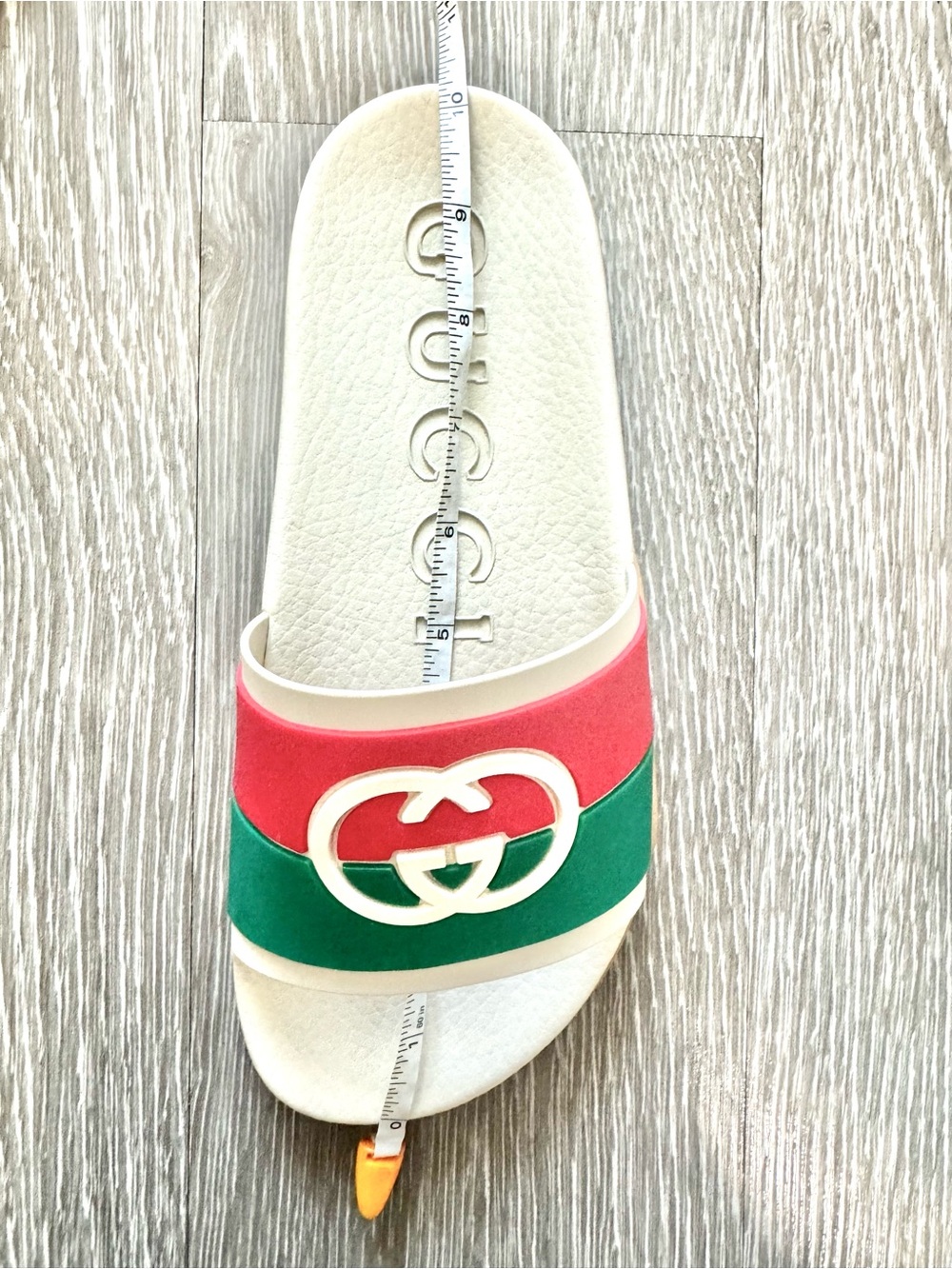 Gucci Pool Slides with Red and Green Stripes Logo - Picture 4 of 4